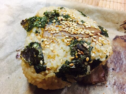 リメイク！まつたけごはんの海苔ゴマ焼きおにぎり